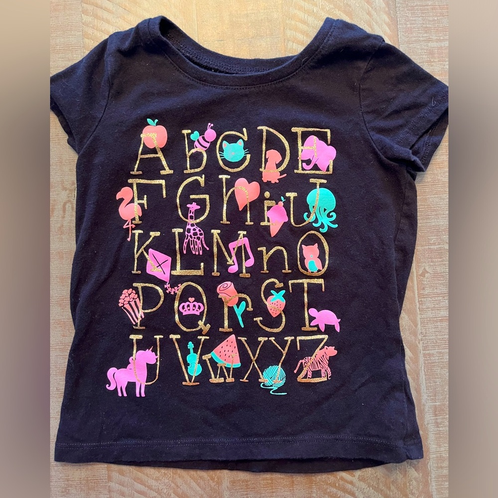 The Children's Place Black Alphabet Tee